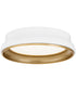 Legend Ceiling Flush Mount Studio White|Brushed Brass