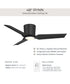 Rynn 48-in. 3-Blade Flush Mount Modern LED Ceiling Fan Matte Black
