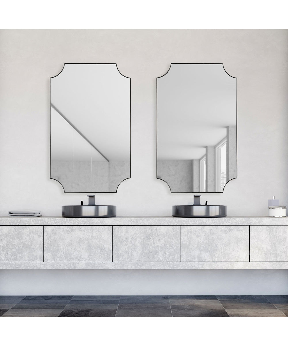 20x32" Wall Mirror in Satin Black