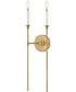 Hux 2-Light Medium Two Light Sconce in Lacquered Brass