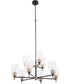 Council 9-Light Lighting Flat Black/Satin Brass