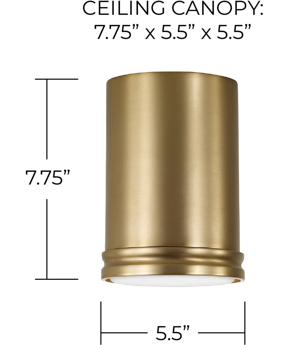 Griffin 1-Light Flush Aged Brass
