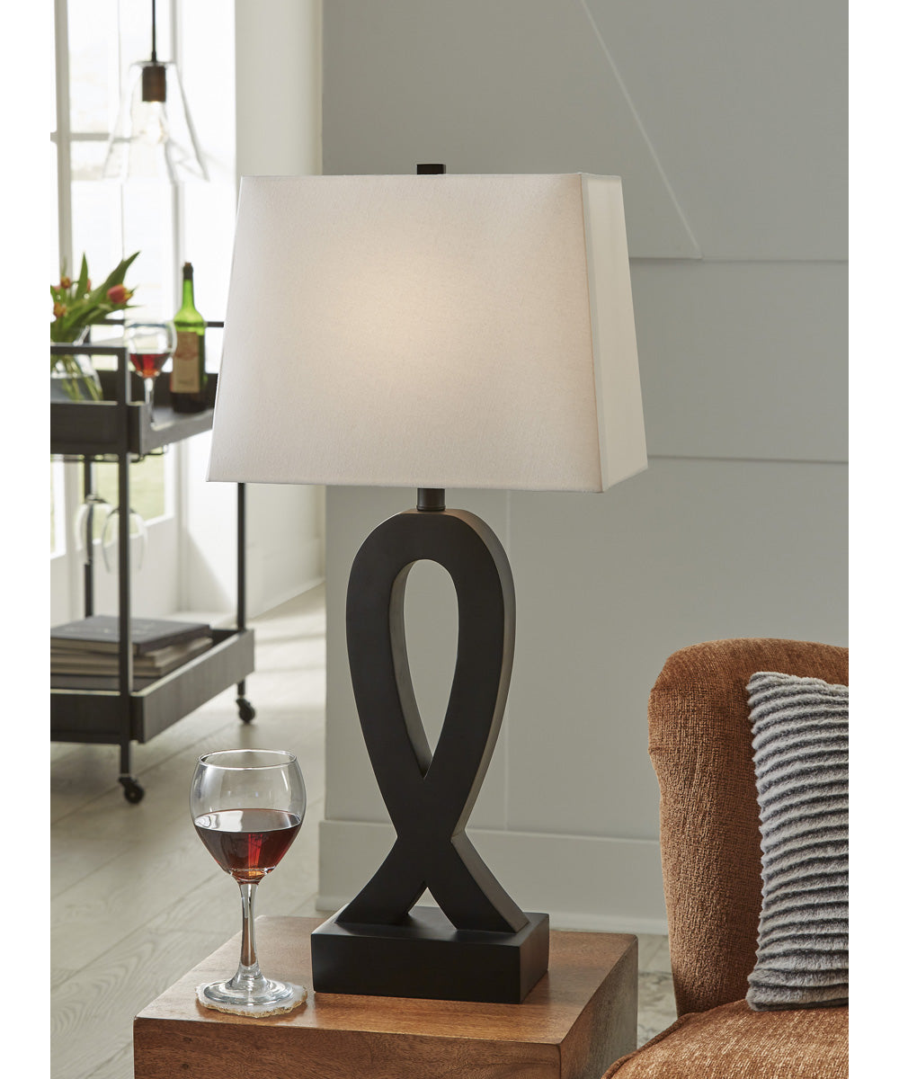 Markellton Poly Table Lamp Set of 2 Black