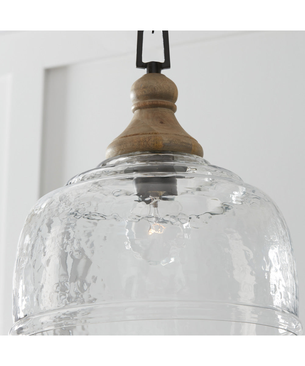 Julian 1-Light Pendant Grey Wash and Iron Silk