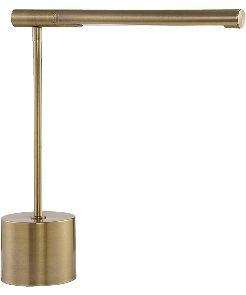 Modern Desk Lamp in Antique Brass with Horizontal Arm