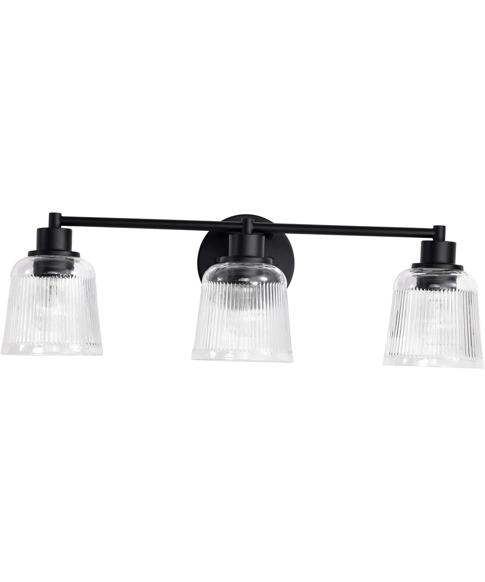 Grayson 3-Light Vanity & Wall Matte Black