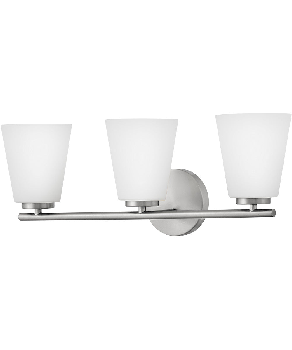 Bri 3-Light Medium Three Light Vanity in Brushed Nickel