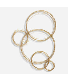 Golden Bubbles Metal Wall Decor