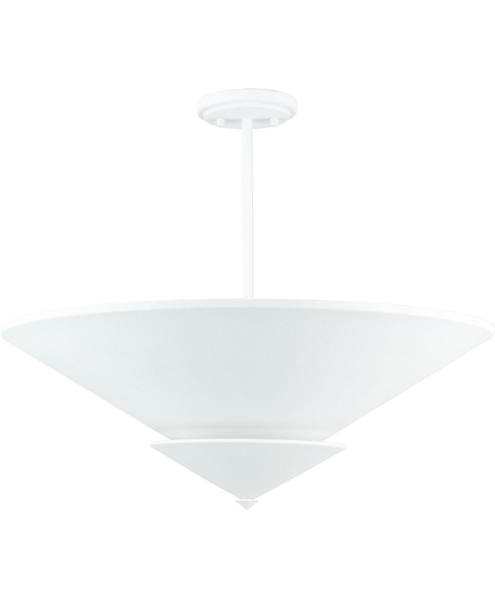 Pinellas 25 in. 4-Light Flush Mount White Plaster
