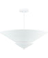 Pinellas 25 in. 4-Light Flush Mount White Plaster