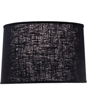 14x15x10 Black Chelsea Drum Hardback Lampshade