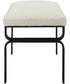 Diverge White Shearling Small Bench
