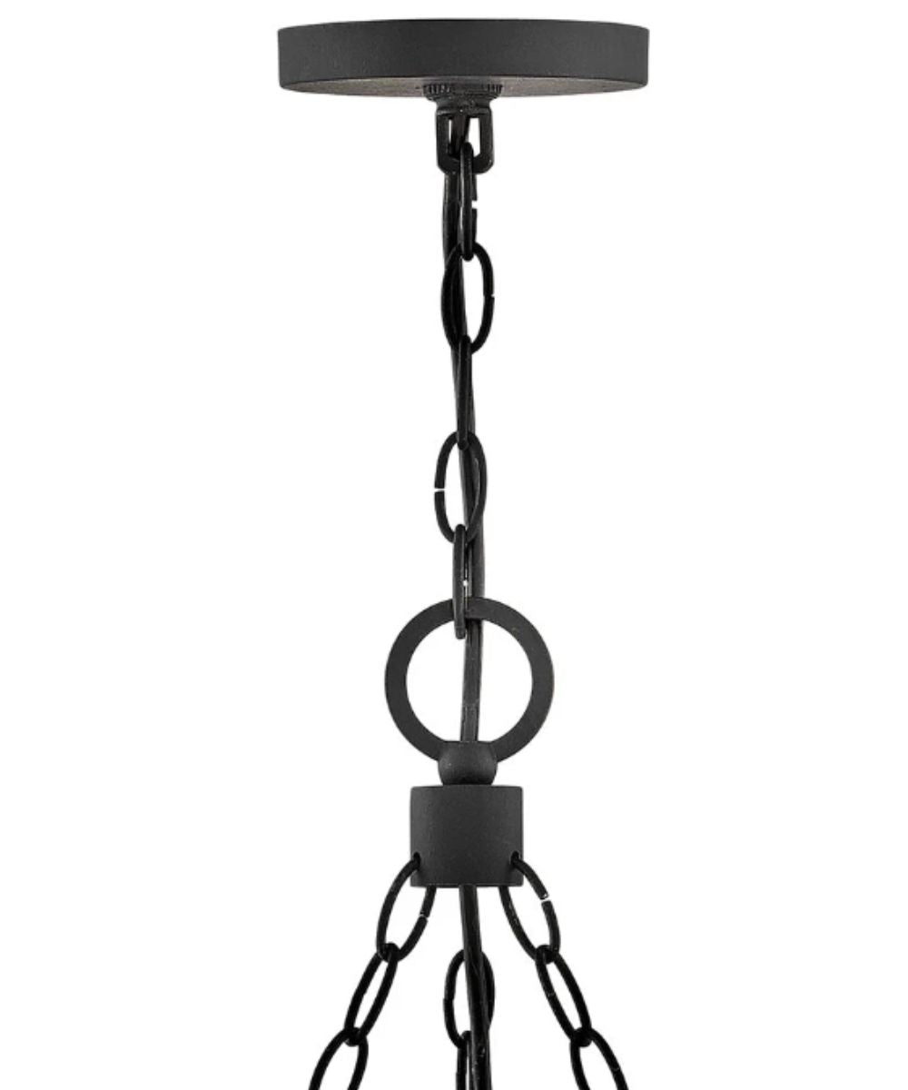 Sawyer 9-Light Medium Single Tier Chandelier 12v in Black