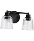 Grayson 2-Light Vanity & Wall Matte Black
