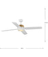 Shaffer II 56 in. 4-Blade Ceiling Fan with Integrated LED Lamped Light Natural Jute Accents Satin White