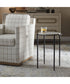 Wren Round White Marble Accent Table