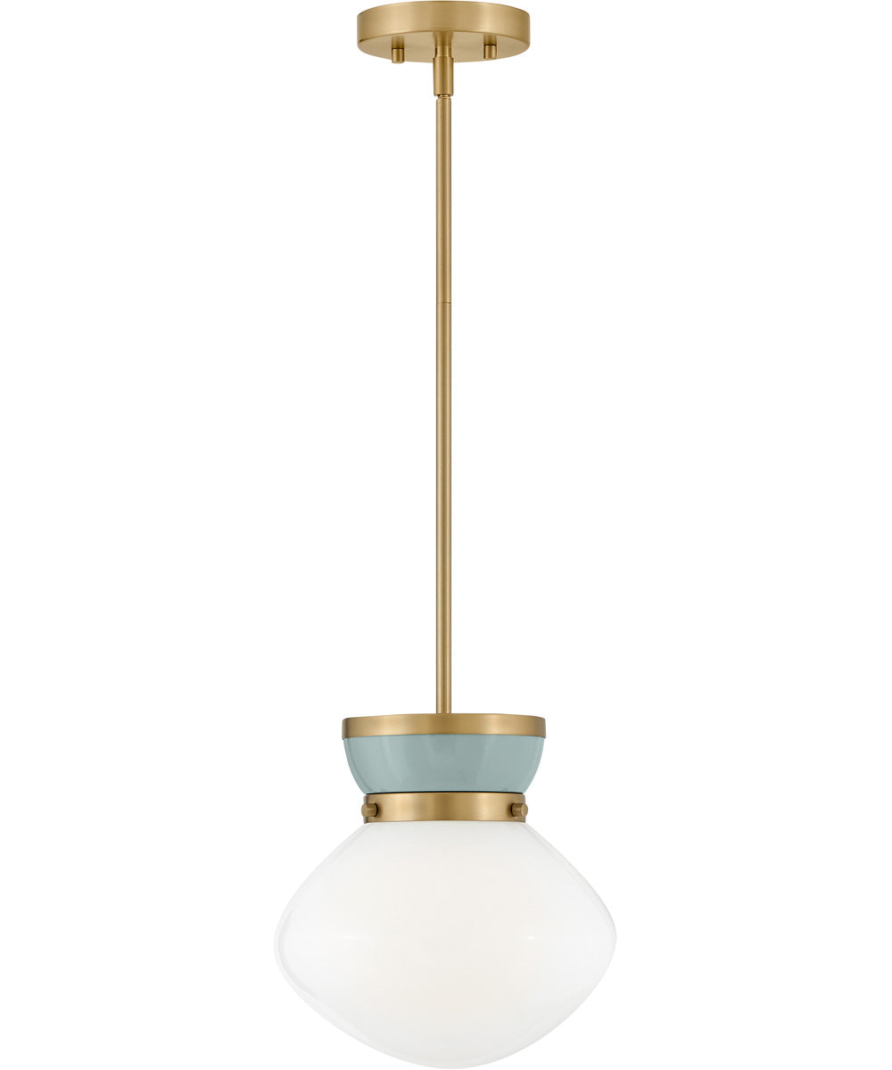 Lucy 1-Light Small Pendant in Lacquered Brass