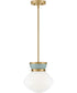 Lucy 1-Light Small Pendant in Lacquered Brass