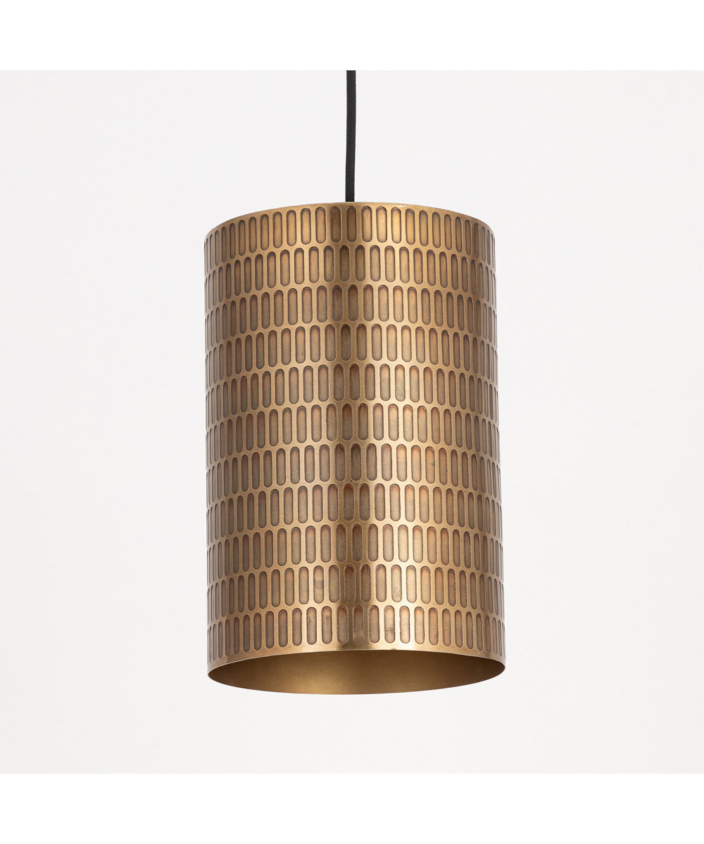 Shaka 1-Light Mini Pendant Weathered Brass