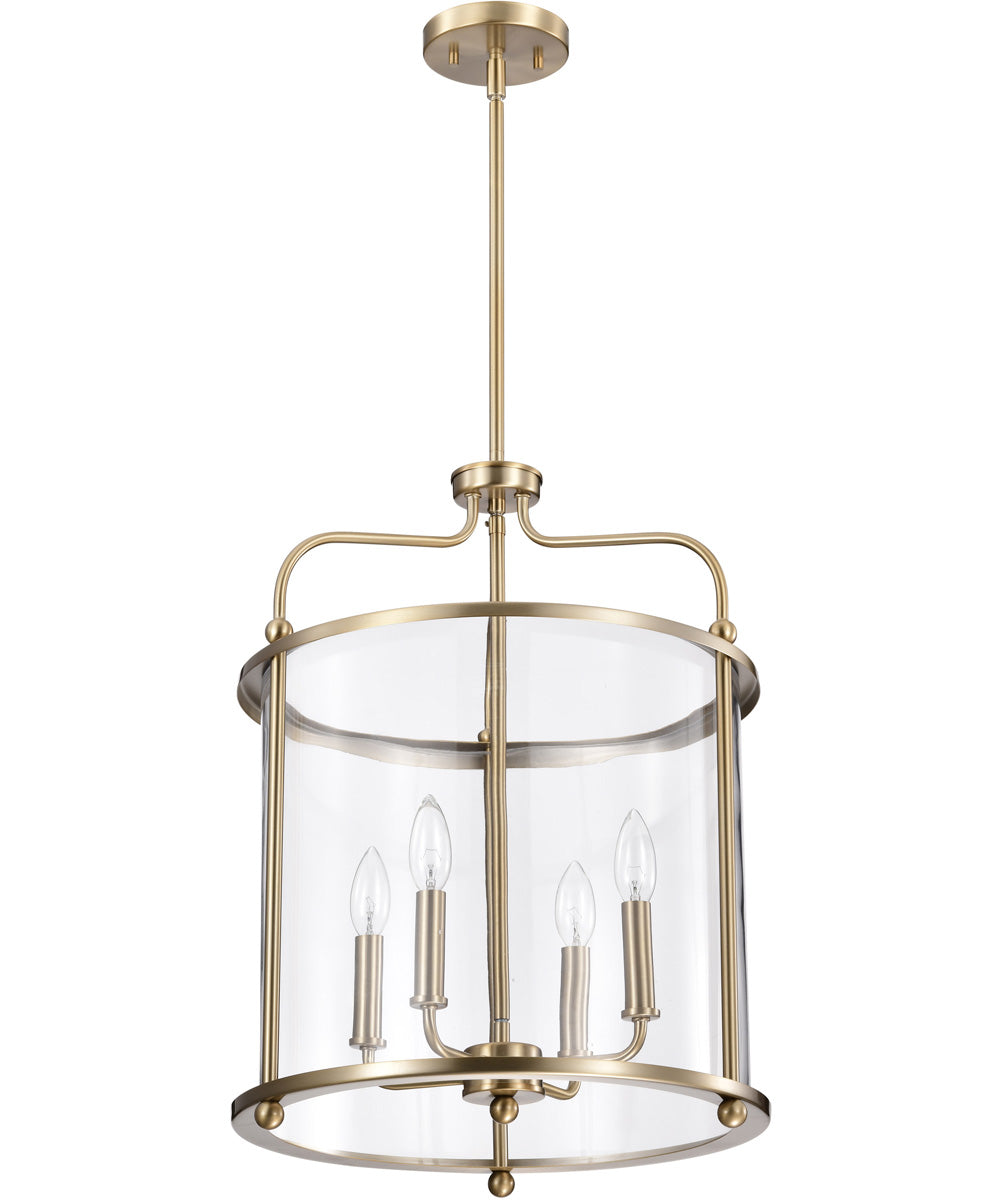 Yorktown 4-Light Pendant Burnished Brass