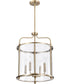 Yorktown 4-Light Pendant Burnished Brass