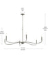 Ilia 6-Light Extra Large Chandelier Brushed Nickel