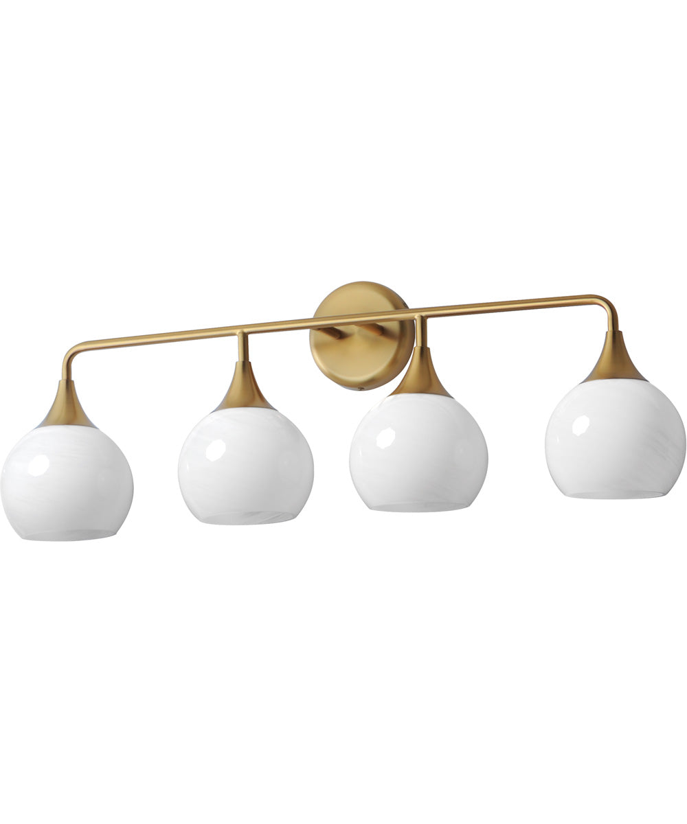 Neve 4-Light Bath Vanity Natural Aged Brass