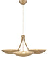 Glenn 3-Light Large Chandelier in Heritage Brass