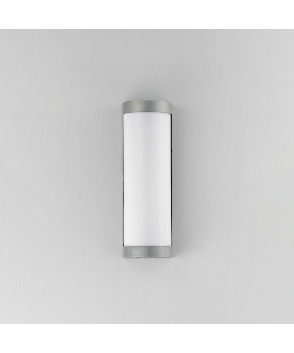 Halfpipe 15 inch LED Outdoor Sconce - 5CCT Brushed Aluminum