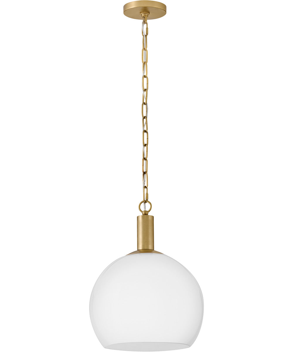 Rivi 1-Light Medium Pendant in Lacquered Brass