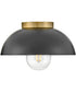 Stu 1-Light Small Flush Mount in Black