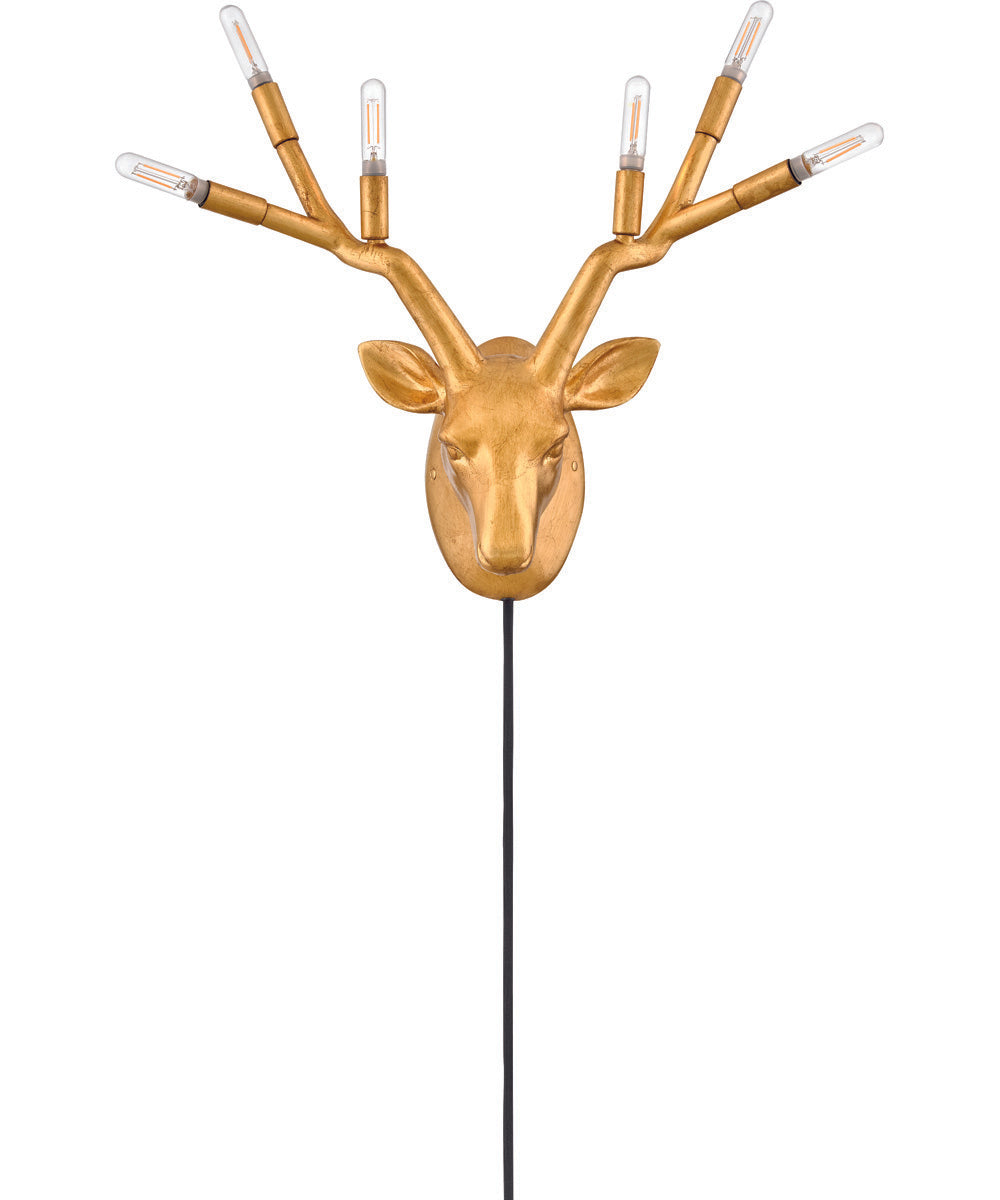 Stag 6-Light Large Six Light Sconce in Distressed Brass