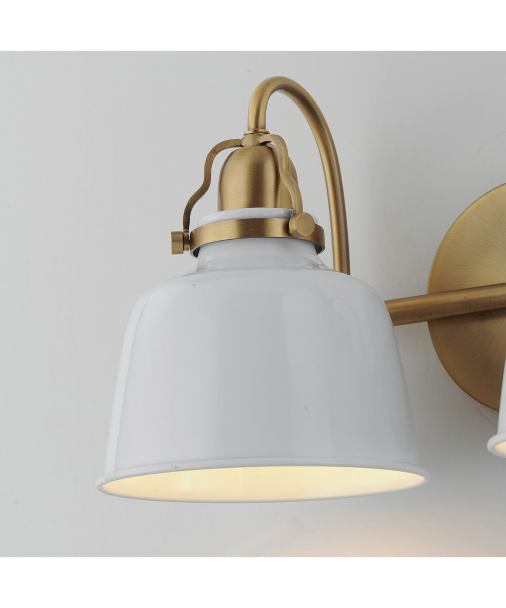 Hollis 2-Light Sconce Natural Aged Brass
