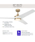 Velto 60-in. 3-Blade LED Modern Ceiling Fan Champagne Bronze