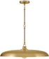 Sadie 1-Light Medium Dome Chandelier in Lacquered Brass
