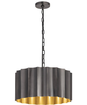 Allegra Large 1-Light Pendant Gunmetal / Gold