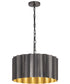 Allegra Large 1-Light Pendant Gunmetal / Gold