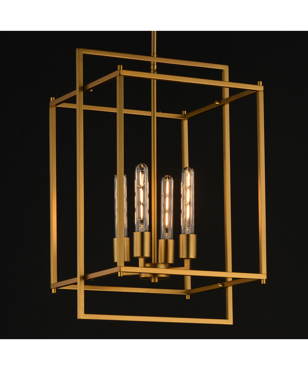 Gridline Large Pendant Natural Aged Brass