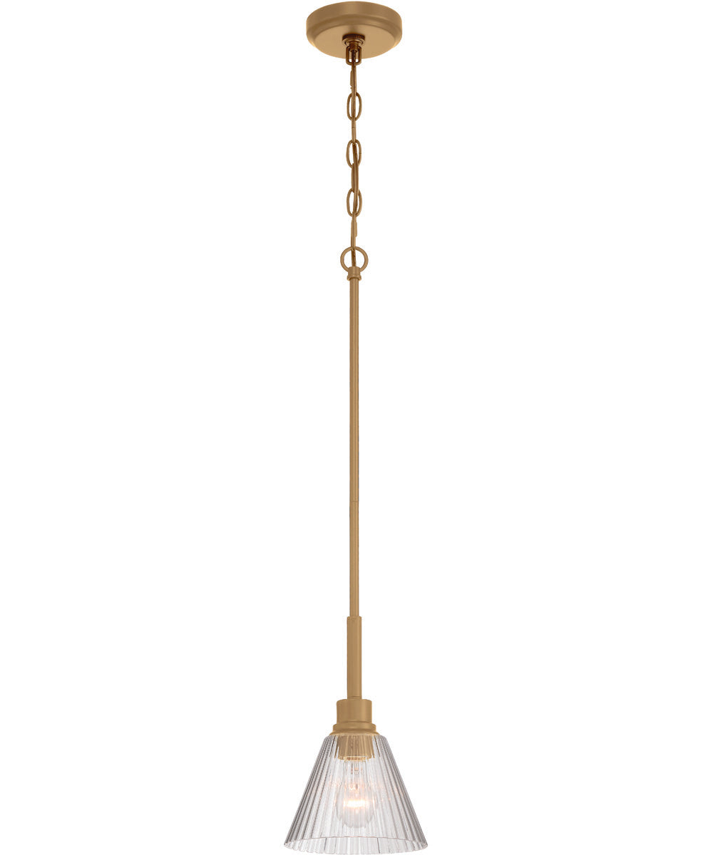 Pleated 1-Light Lighting Premium Bronze