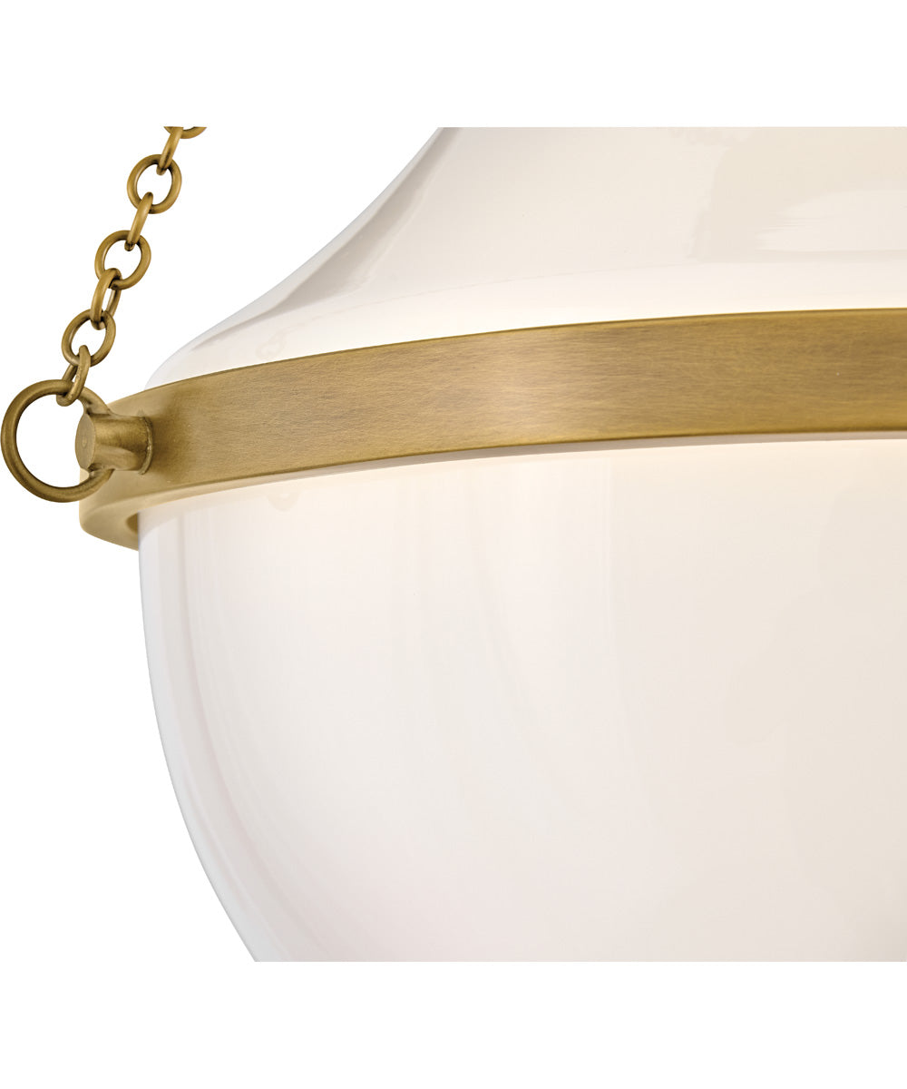 Collins 1-Light Medium Semi-Flush Mount in Heritage Brass