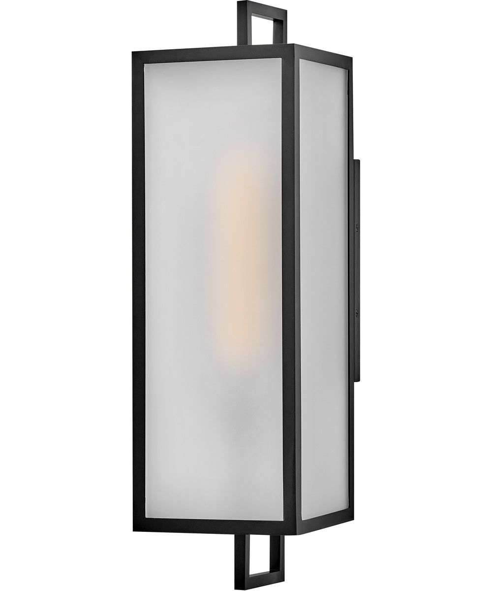 Halden 1-Light Large Wall Mount Lantern in Black