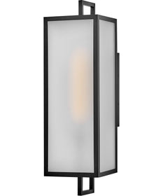 Halden 1-Light Large Wall Mount Lantern in Black