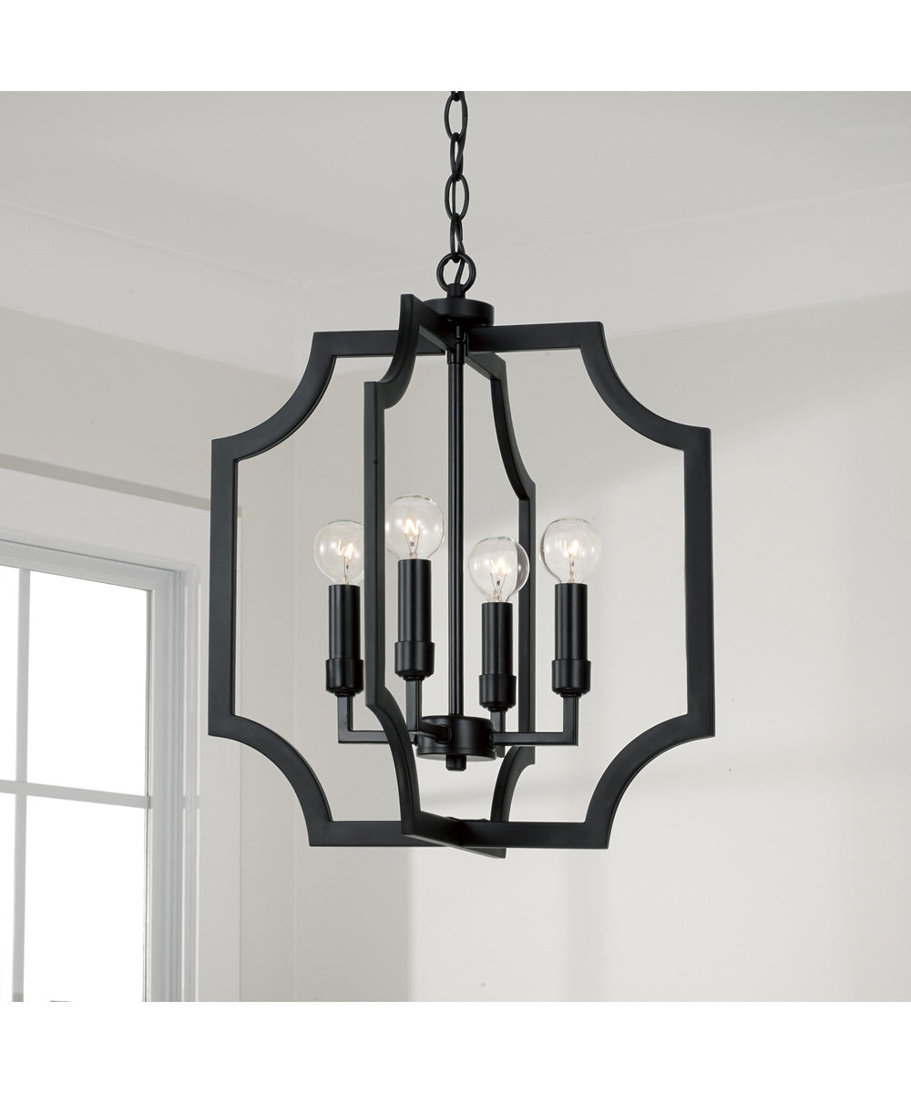 Courtney 4-Light Foyer Matte Black