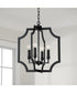 Courtney 4-Light Foyer Matte Black
