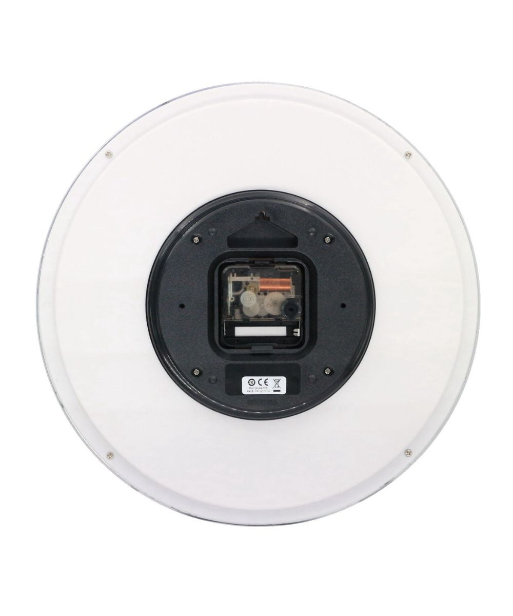 Silver-Tone Numbered Wall Clock