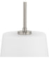 Clarion 1-Light Etched White Pendant P500429 Brushed Nickel