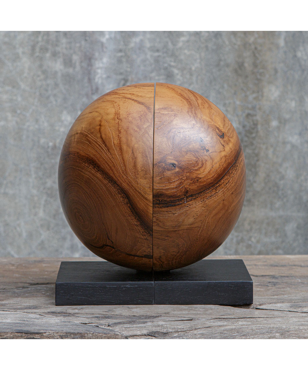 Teak And Noir Bookends Set of 2