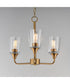 Hudson 3-Light Chandelier Natural Aged Brass