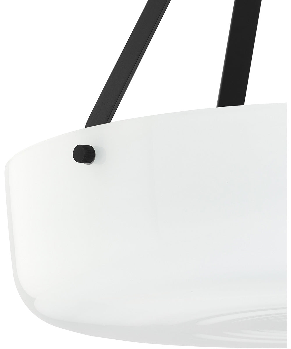 Lieon 2-Light Convertible Pendant Black