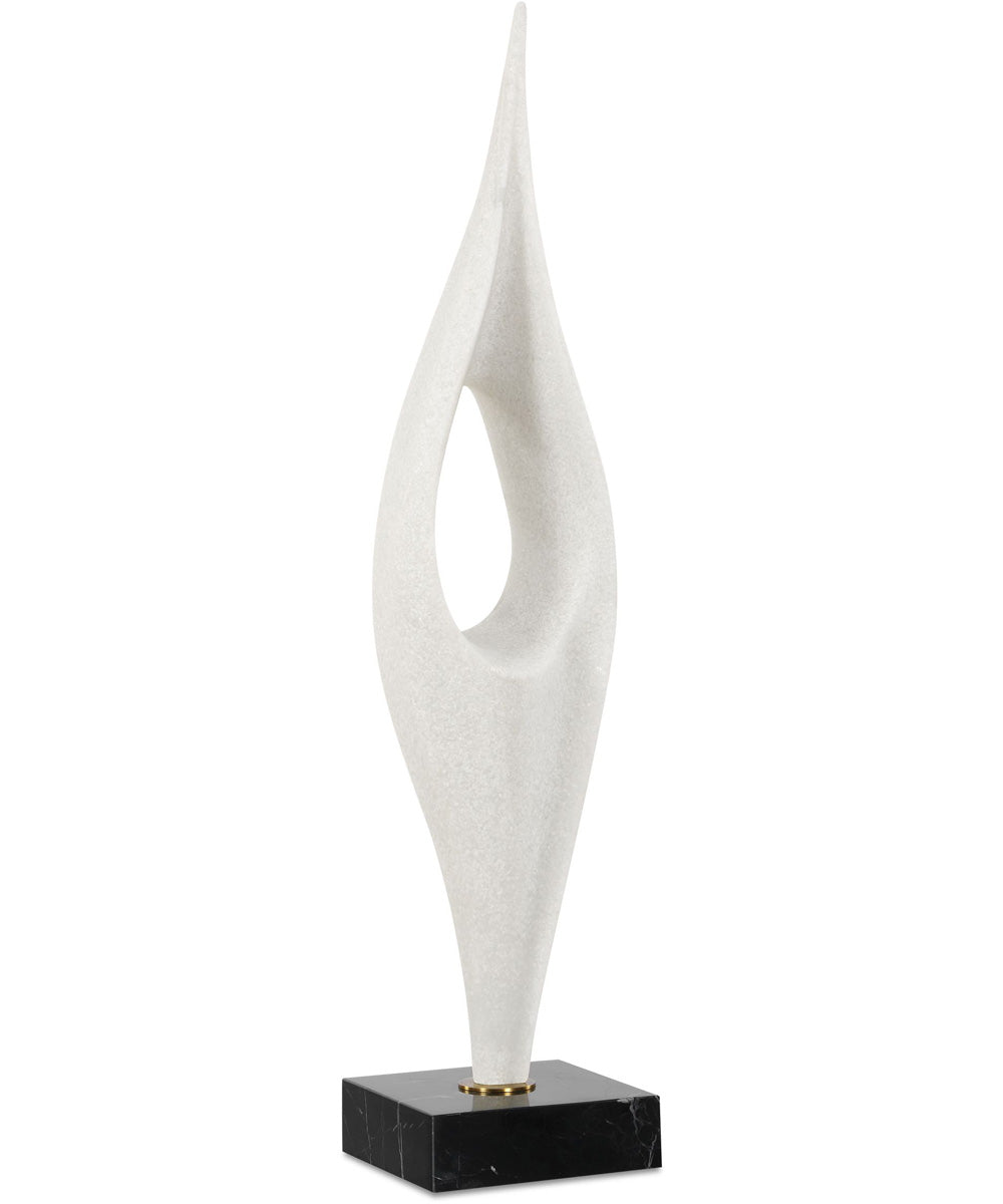Fluid Drop White Stone Sculpture